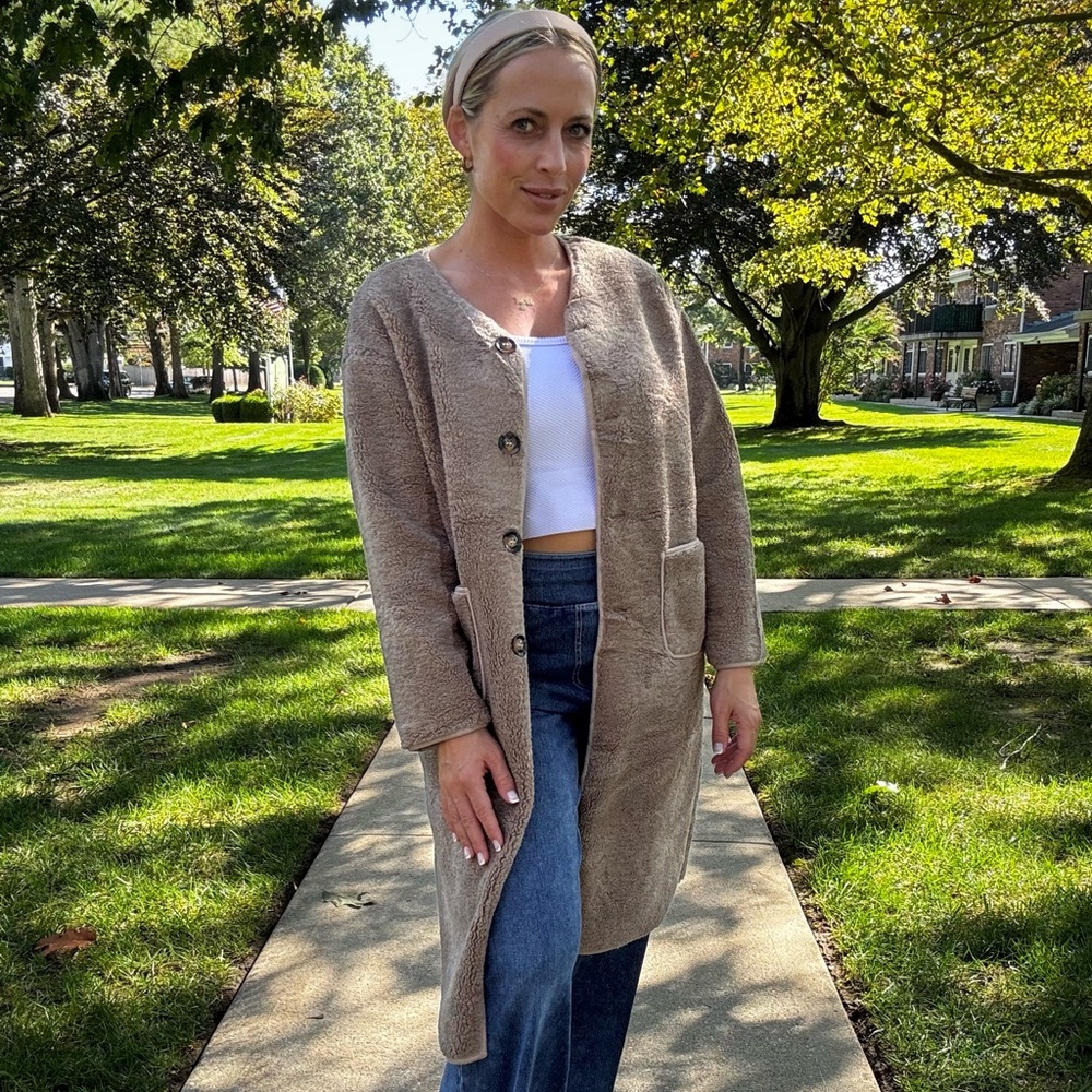 Women's Tan Long Coat